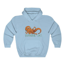 Load image into Gallery viewer, Euphotic Octopus | Ocean | Beach | Oceanography | Waves | Unisex - Men & Women's Tee Unisex Heavy Blend Hooded Sweatshirt | Hoodie