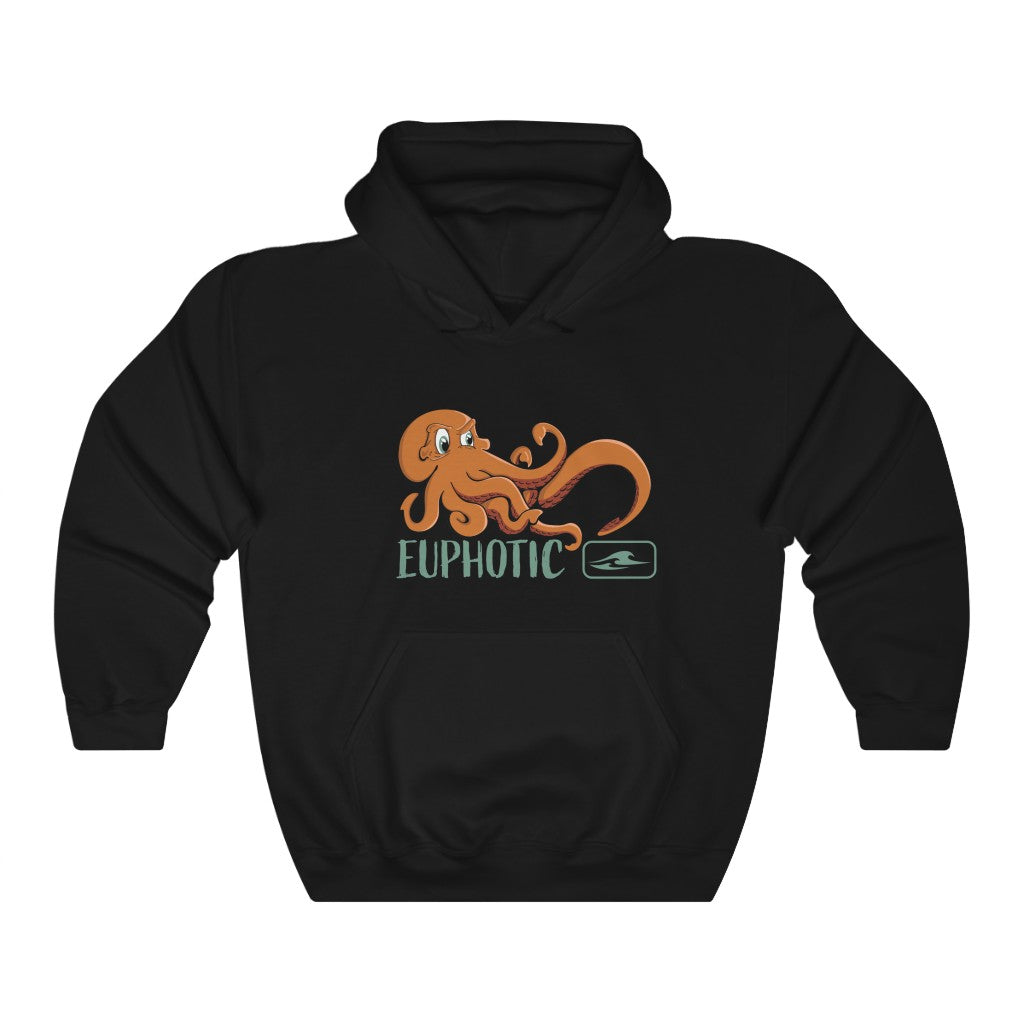 Euphotic Octopus | Ocean  | Beach | Oceanography | Waves | Unisex - Men & Women's Tee Unisex Heavy Blend Hooded Sweatshirt | Hoodie