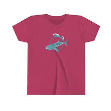 Load image into Gallery viewer, Whale Shark (Blue) Lovers | Ocean  | Beach | Oceanography | Tee Youth Short Sleeve Tee
