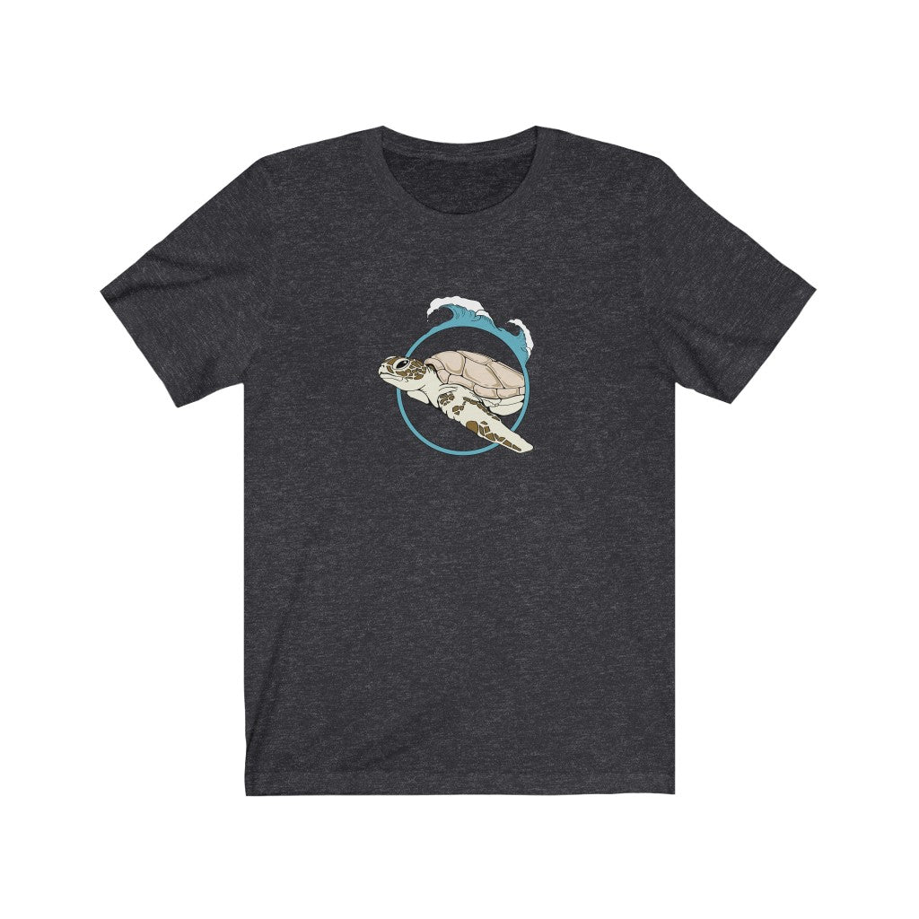 Sea Turtle Lovers | Ocean  | Light Blue Ring | Beach | Oceanography | Unisex - Men & Women's Tee