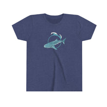 Load image into Gallery viewer, Whale Shark (Blue) Lovers | Ocean  | Beach | Oceanography | Tee Youth Short Sleeve Tee
