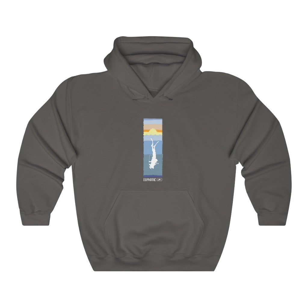 Euphotic Depths | Diver | Ocean  | Beach | Oceanography | Waves | Unisex - Men & Women's Tee Unisex Heavy Blend Hooded Sweatshirt | Hoodie